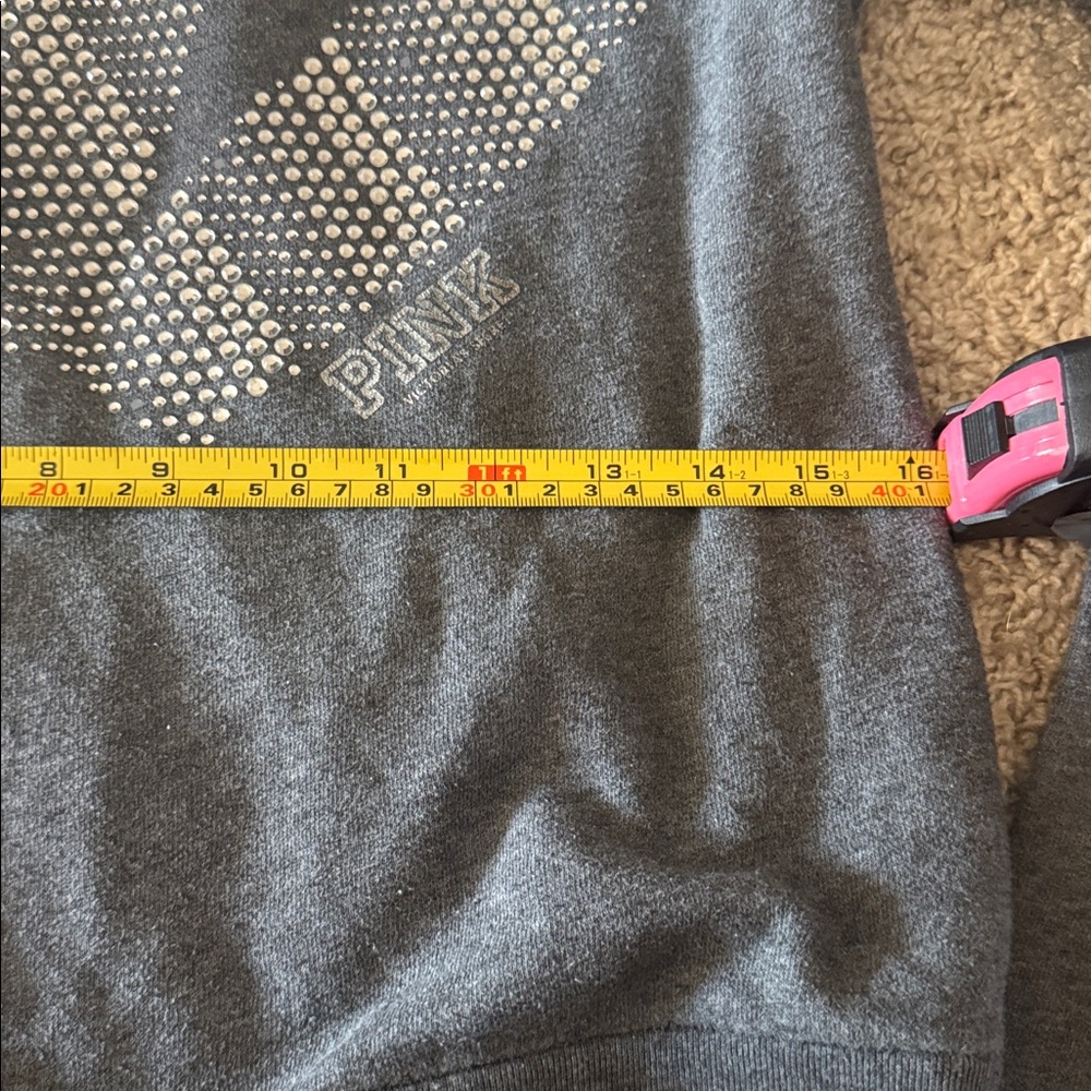 PINK Victoria's Secret Charcoal Heart Sweater - Picture 3 of 5